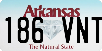 AR license plate 186VNT