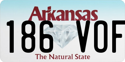 AR license plate 186VOF
