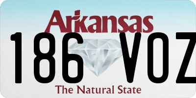 AR license plate 186VOZ