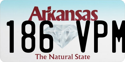 AR license plate 186VPM
