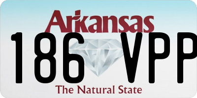 AR license plate 186VPP