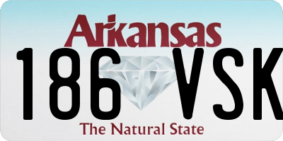 AR license plate 186VSK