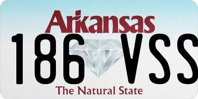 AR license plate 186VSS