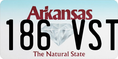AR license plate 186VST