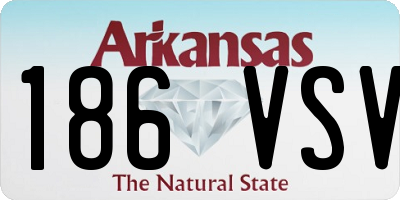 AR license plate 186VSV