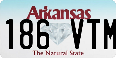 AR license plate 186VTM