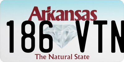 AR license plate 186VTN