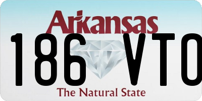 AR license plate 186VTO