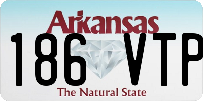 AR license plate 186VTP