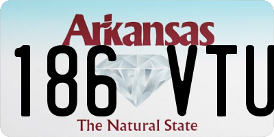 AR license plate 186VTU