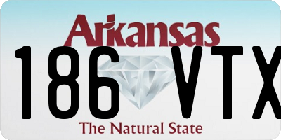 AR license plate 186VTX