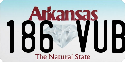 AR license plate 186VUB