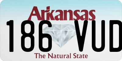 AR license plate 186VUD