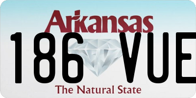 AR license plate 186VUE