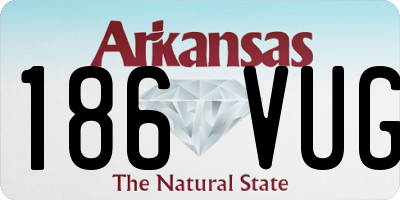 AR license plate 186VUG