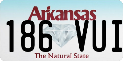 AR license plate 186VUI