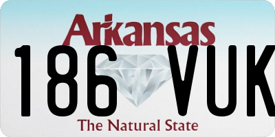 AR license plate 186VUK