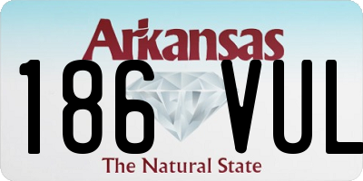 AR license plate 186VUL