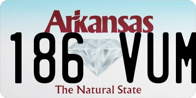 AR license plate 186VUM