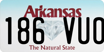 AR license plate 186VUO