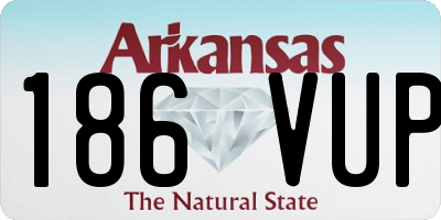 AR license plate 186VUP
