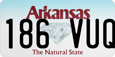AR license plate 186VUQ