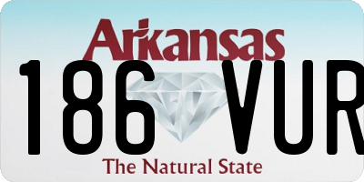 AR license plate 186VUR