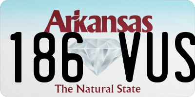 AR license plate 186VUS