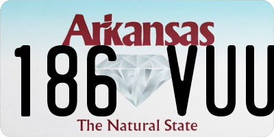 AR license plate 186VUU