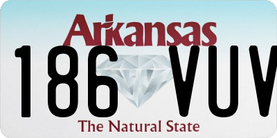 AR license plate 186VUV