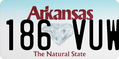 AR license plate 186VUW