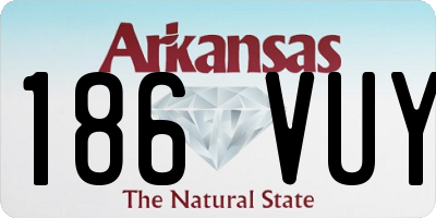 AR license plate 186VUY