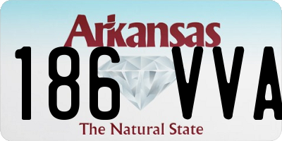 AR license plate 186VVA
