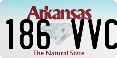 AR license plate 186VVC