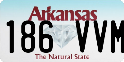 AR license plate 186VVM