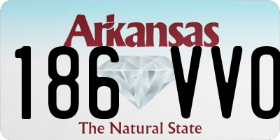 AR license plate 186VVO