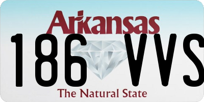 AR license plate 186VVS