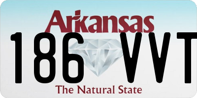 AR license plate 186VVT