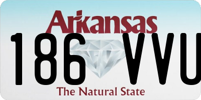 AR license plate 186VVU