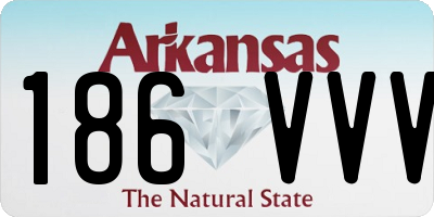 AR license plate 186VVV