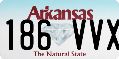AR license plate 186VVX