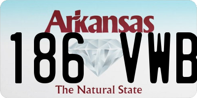 AR license plate 186VWB