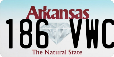 AR license plate 186VWC