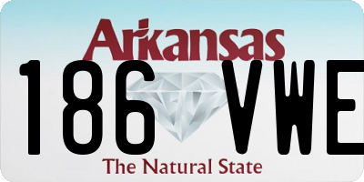 AR license plate 186VWE