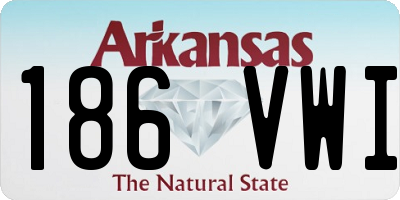 AR license plate 186VWI