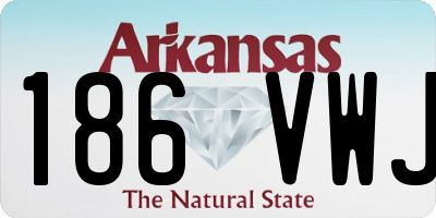 AR license plate 186VWJ
