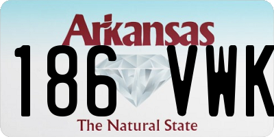 AR license plate 186VWK