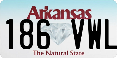 AR license plate 186VWL