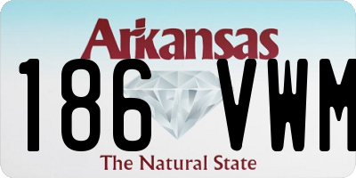 AR license plate 186VWM