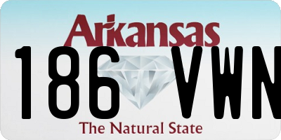 AR license plate 186VWN